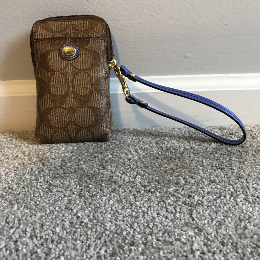 Coach phone/credit card wristlet